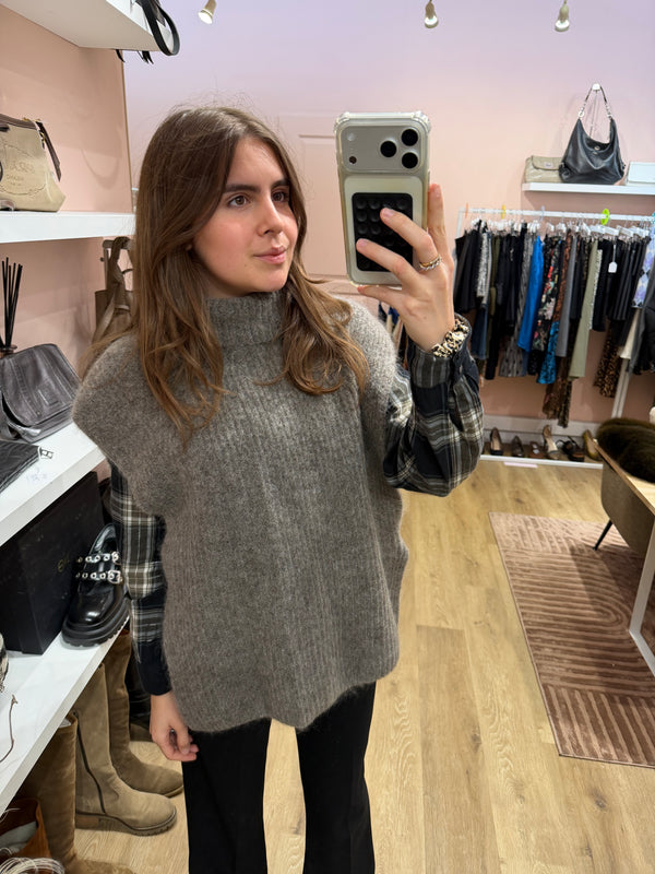 Pull gris sans manches Object T.L 16/10