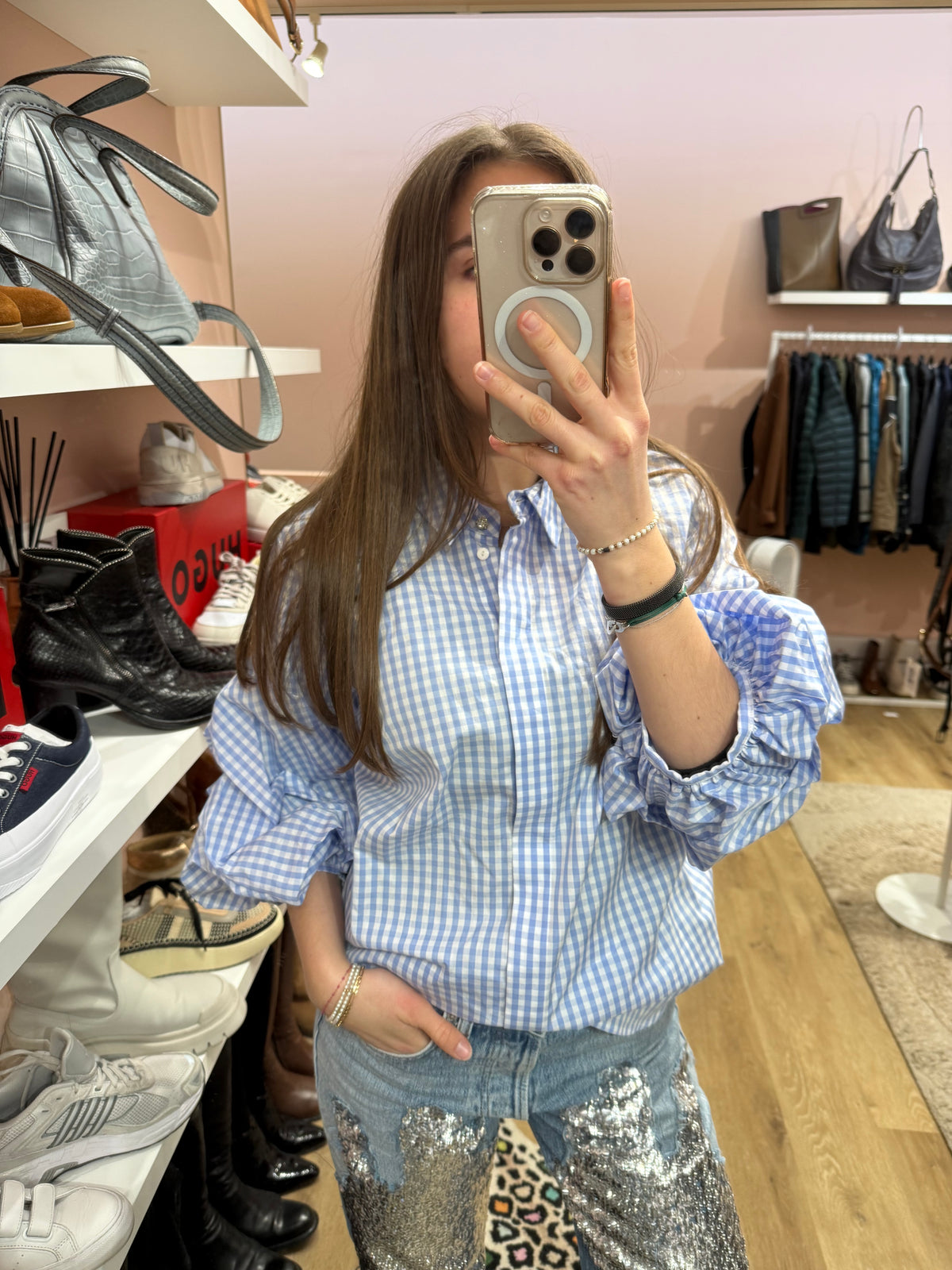 Chemise bleu vichy Weill T.M