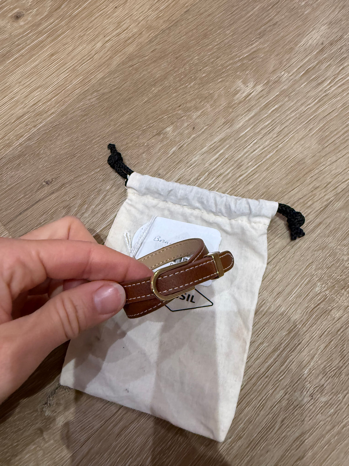 bracelet Fossil marron