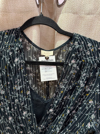 Robe longue bleu fleurs Pablo T.38