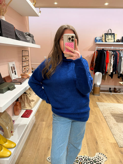 Pull bleu roi IKKS T.S