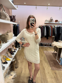 Robe longue en crochet beige Sézane T.36 21/09