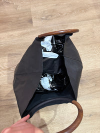 Sac cabas en cuir noir
