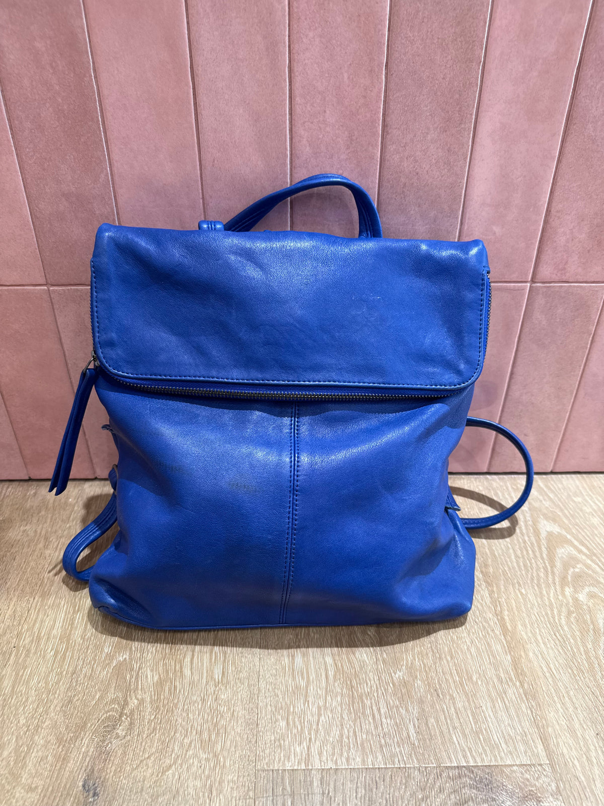 Sac à dos bleu roi cuir Naterra 27/05