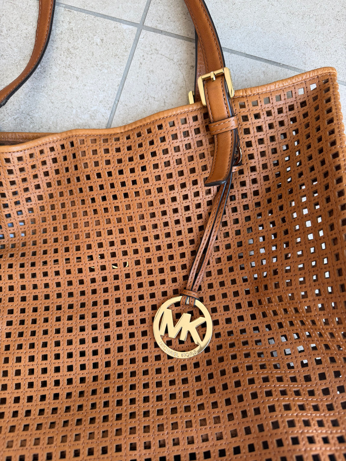 Sac marron en cuir Michael Kors 16/08