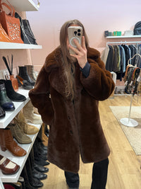 Manteau marron fausse fourrure The Kooples T.M/L