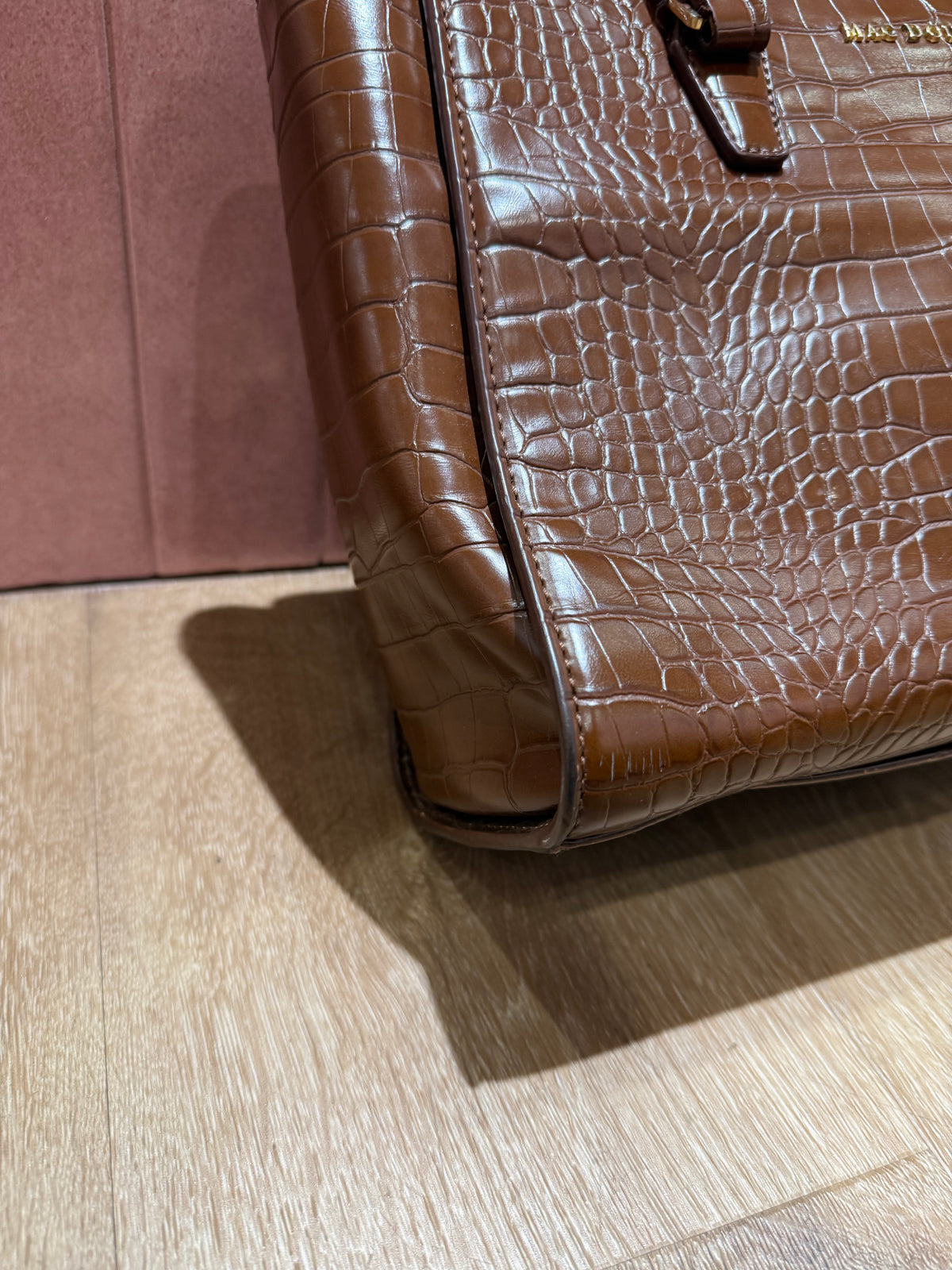 Sac marron croco Mac Douglas