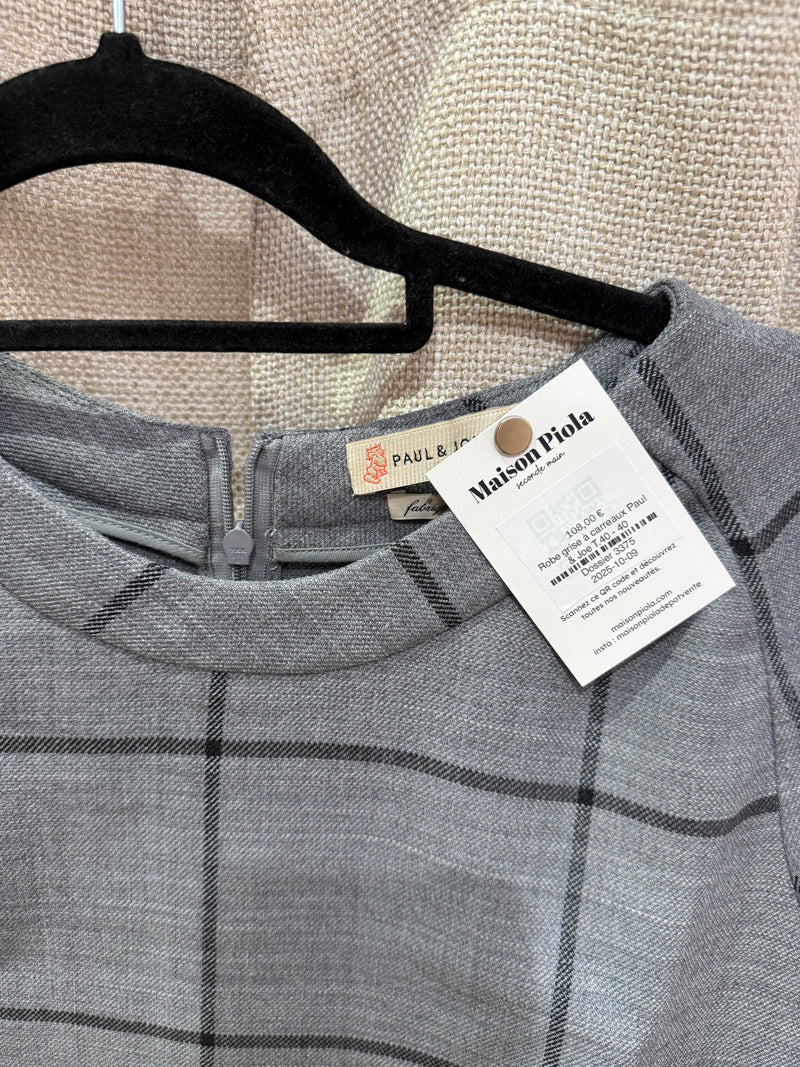 Robe grise à carreaux Paul & Joe T.40