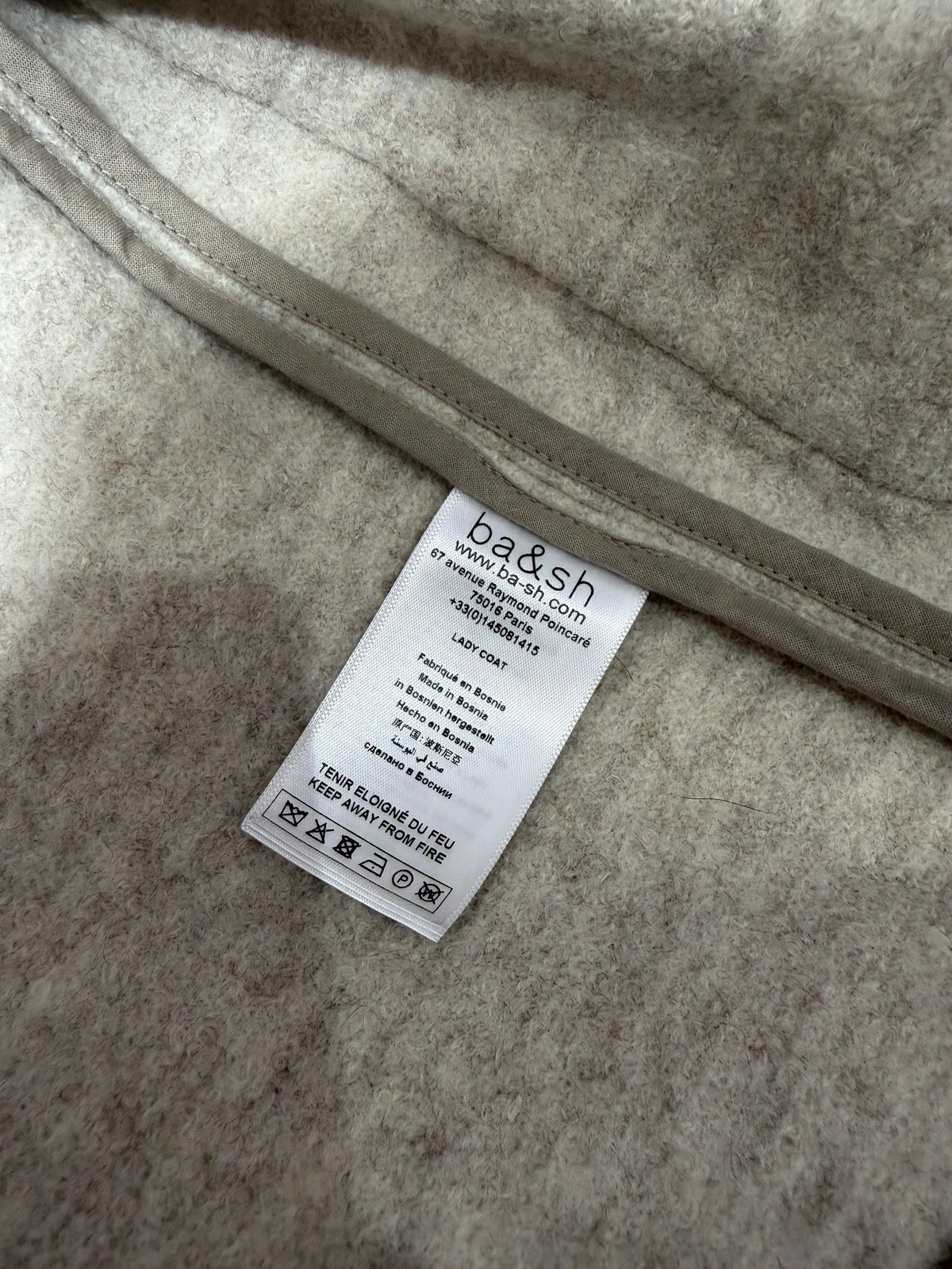 Manteau blanc Ba&sh - T.XS 15/10