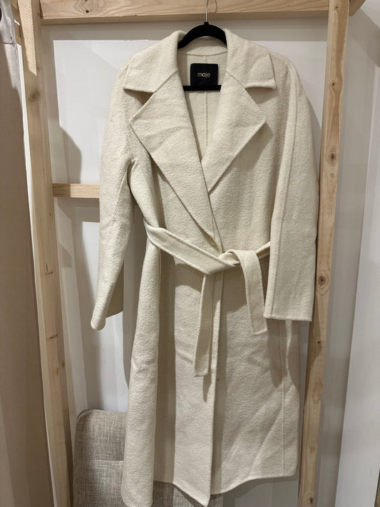 Manteau crème Maje T.s/M laine