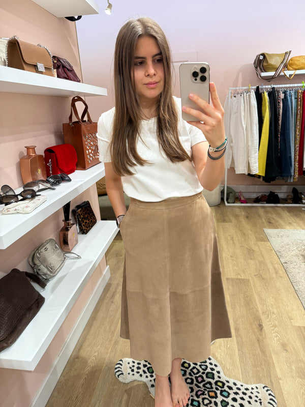 Jupe daim YAS Camel T.M 12/07