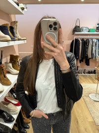 Veste Noire I.Code T.36 cuir