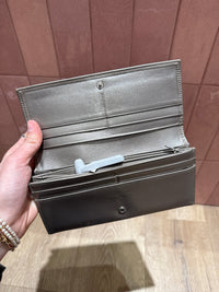 Portefeuille gris Longchamp