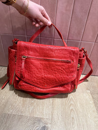 Sac rouge petit mendigote en cuir