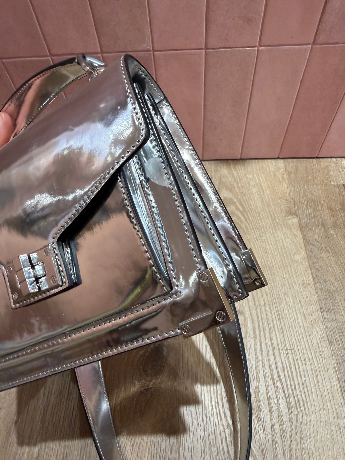 Sac argenté cuir the Kooples 19/07