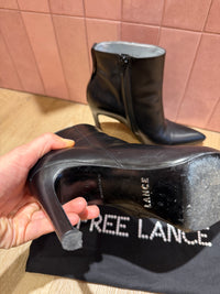 Bottines noires Free Lance, talons intérieur argenté - T.37 15/09