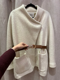 Manteau laine cuir Ba&sh T.L