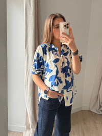 Chemise bleu et blanche ycoo Taille S/M
