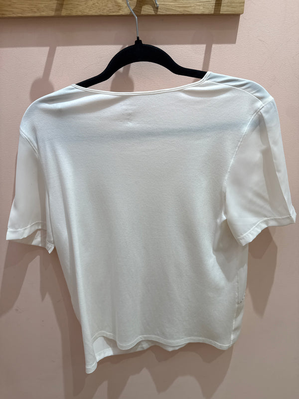 debardeur blanc bi matiere marccain Taille M