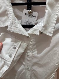 Chemise H&M blanche boutons strass T.U