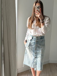 AllSaints Jupe en jean bleu T36