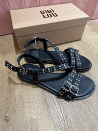 Bibi Lou Sandales noires neuves à clous T.39 06/06
