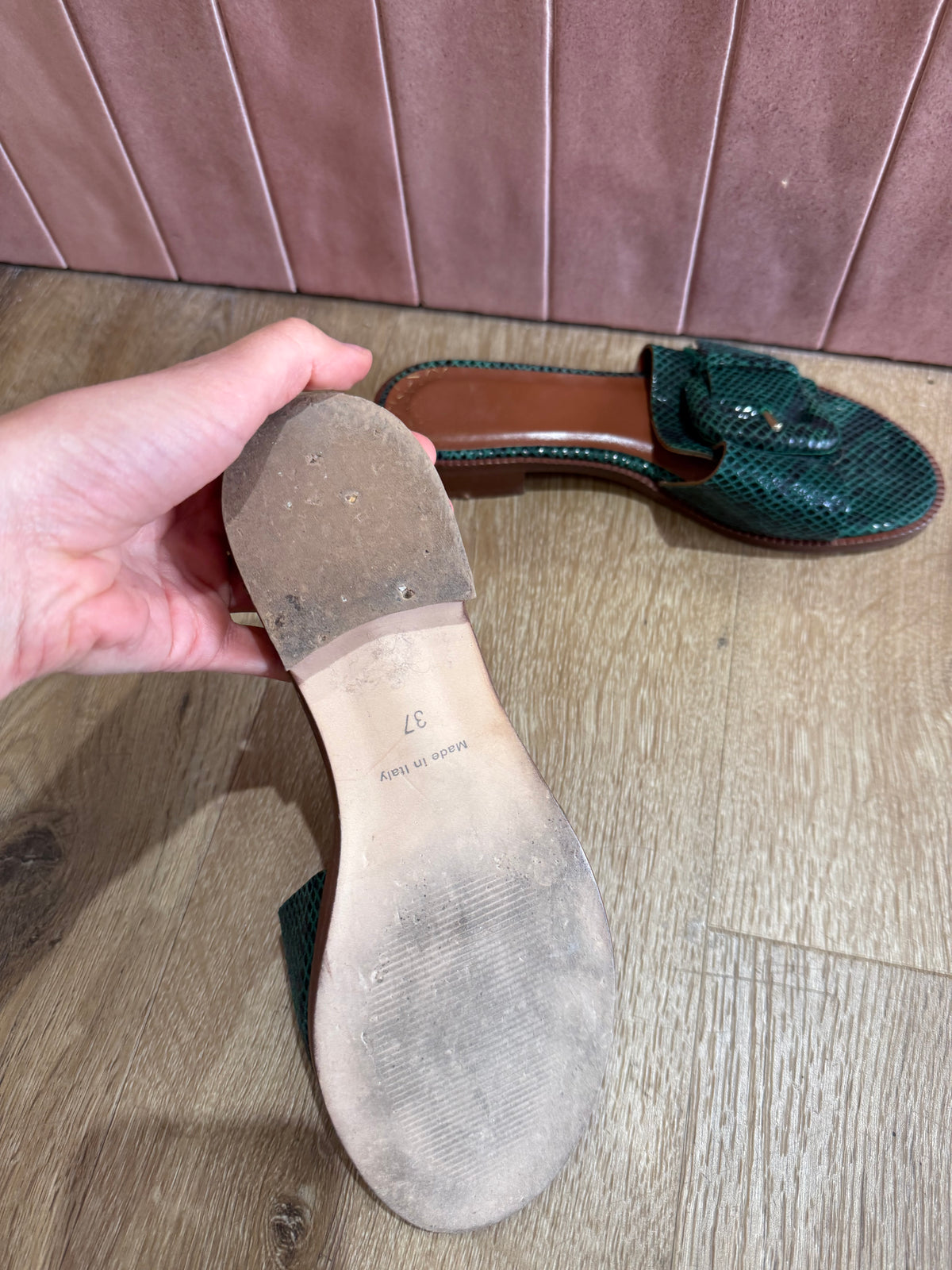 Mules vertes T.37 10/06