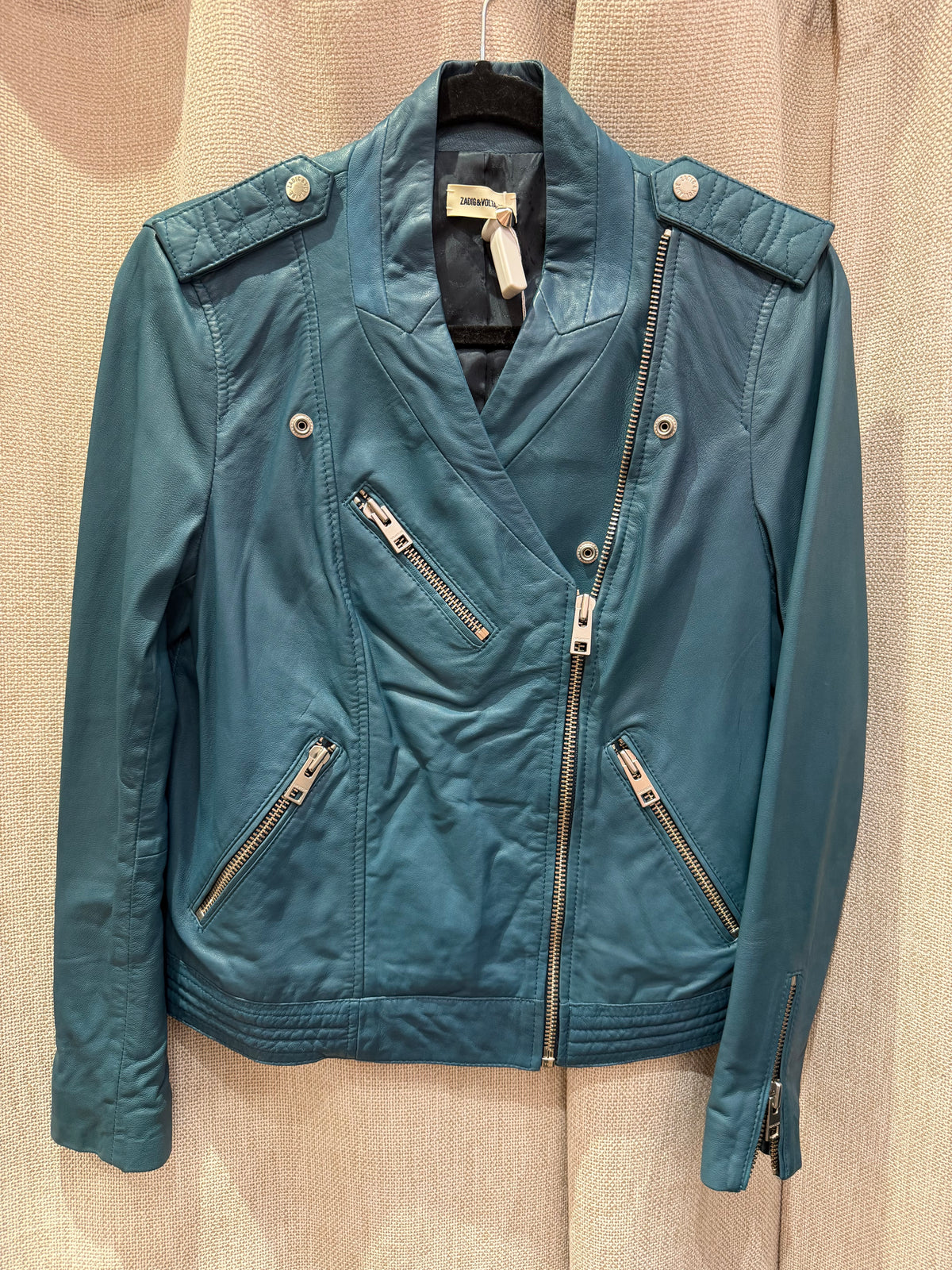 Veste en cuir Zadig & voltaire T.L 28/09