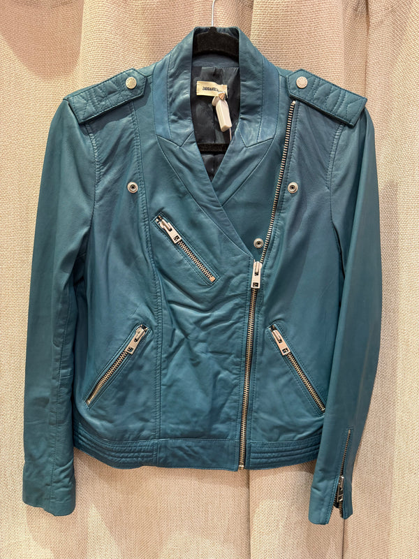 Veste en cuir Zadig & voltaire T.L 28/09