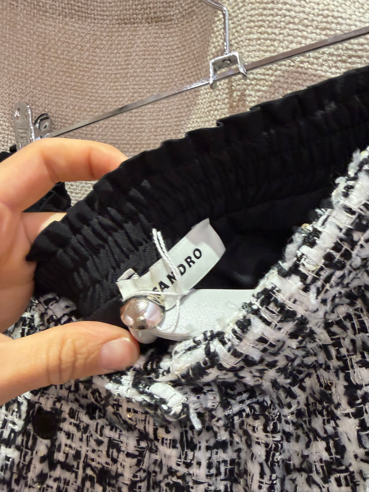 Short blanc en tweed Sandro T.40 27/09