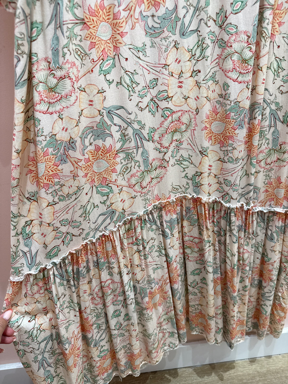 Robe beige et rose By Coco T.U