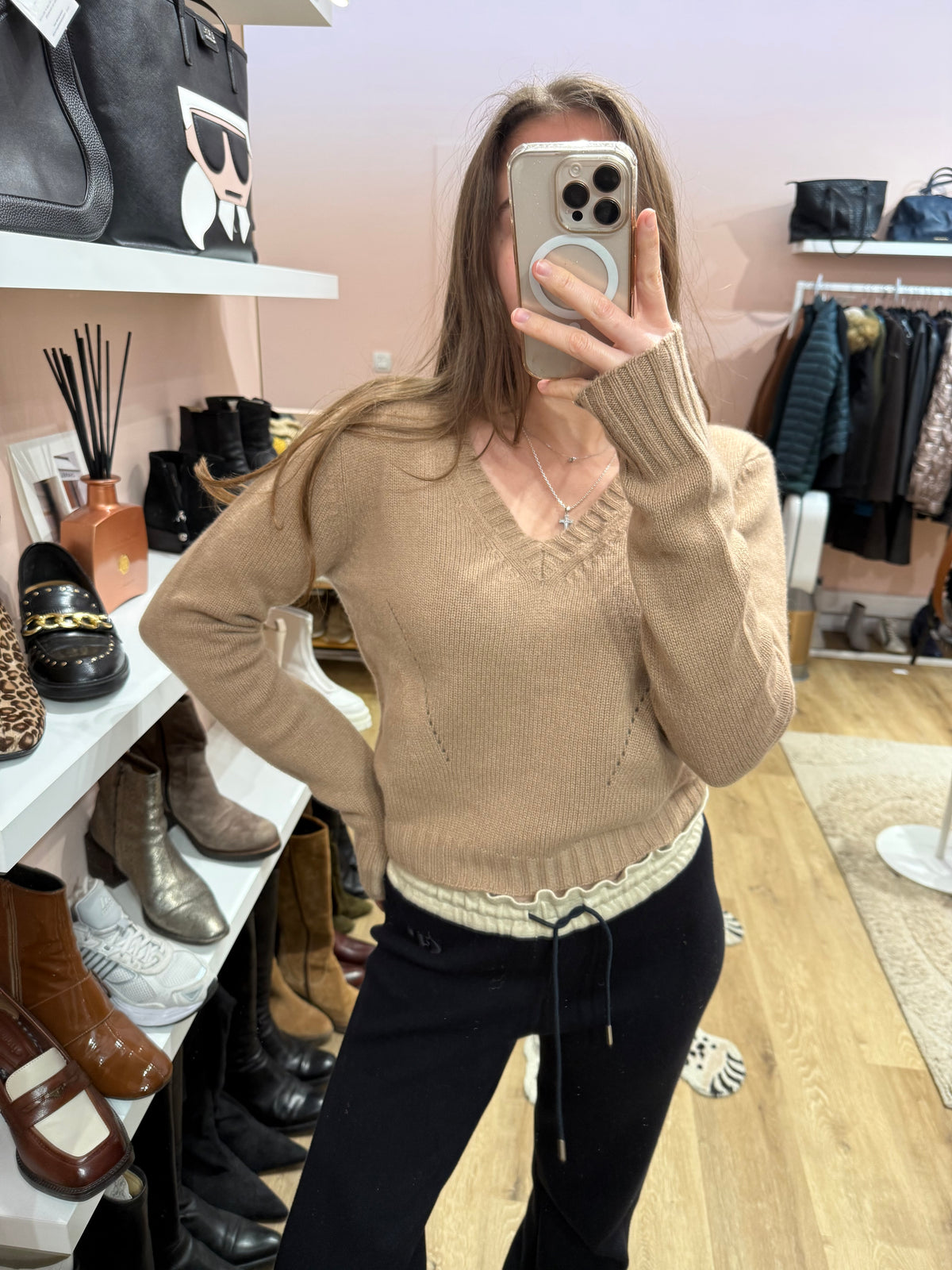 Pull camel Max Mara T.M laine