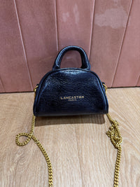 Sac en cuir bleu et argenté Lancaster T.TU 20/09