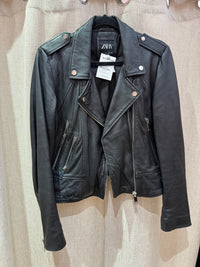 Veste en cuir Zara T.L