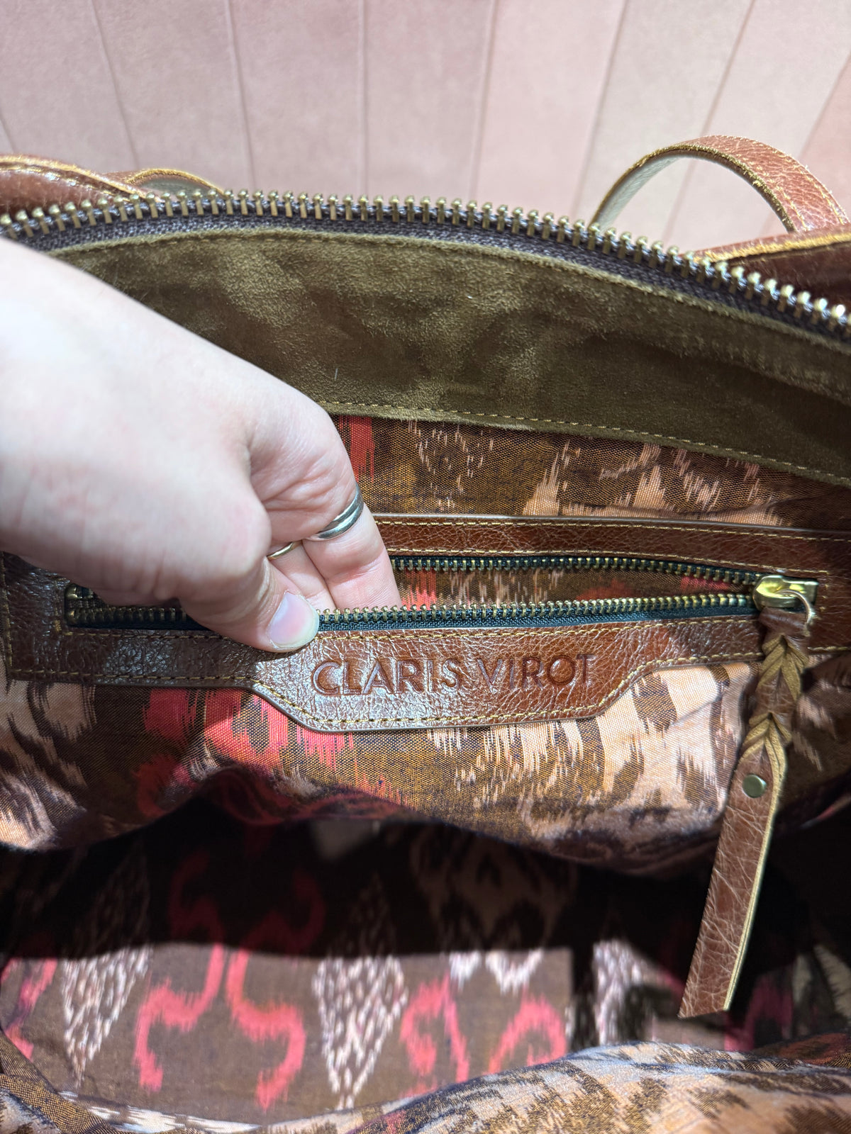 Sac Claris Virot Vert cuir 04/06