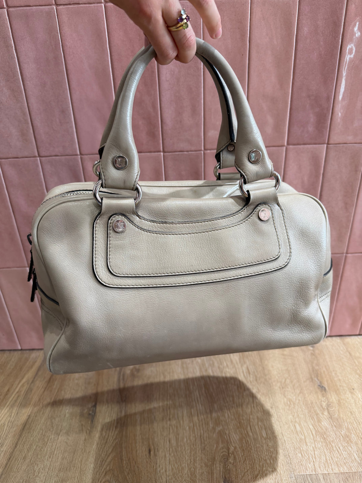 Sac Céline beige en cuir 17/09