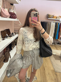Blouse blanche dentelle Sézane T.S 25/06