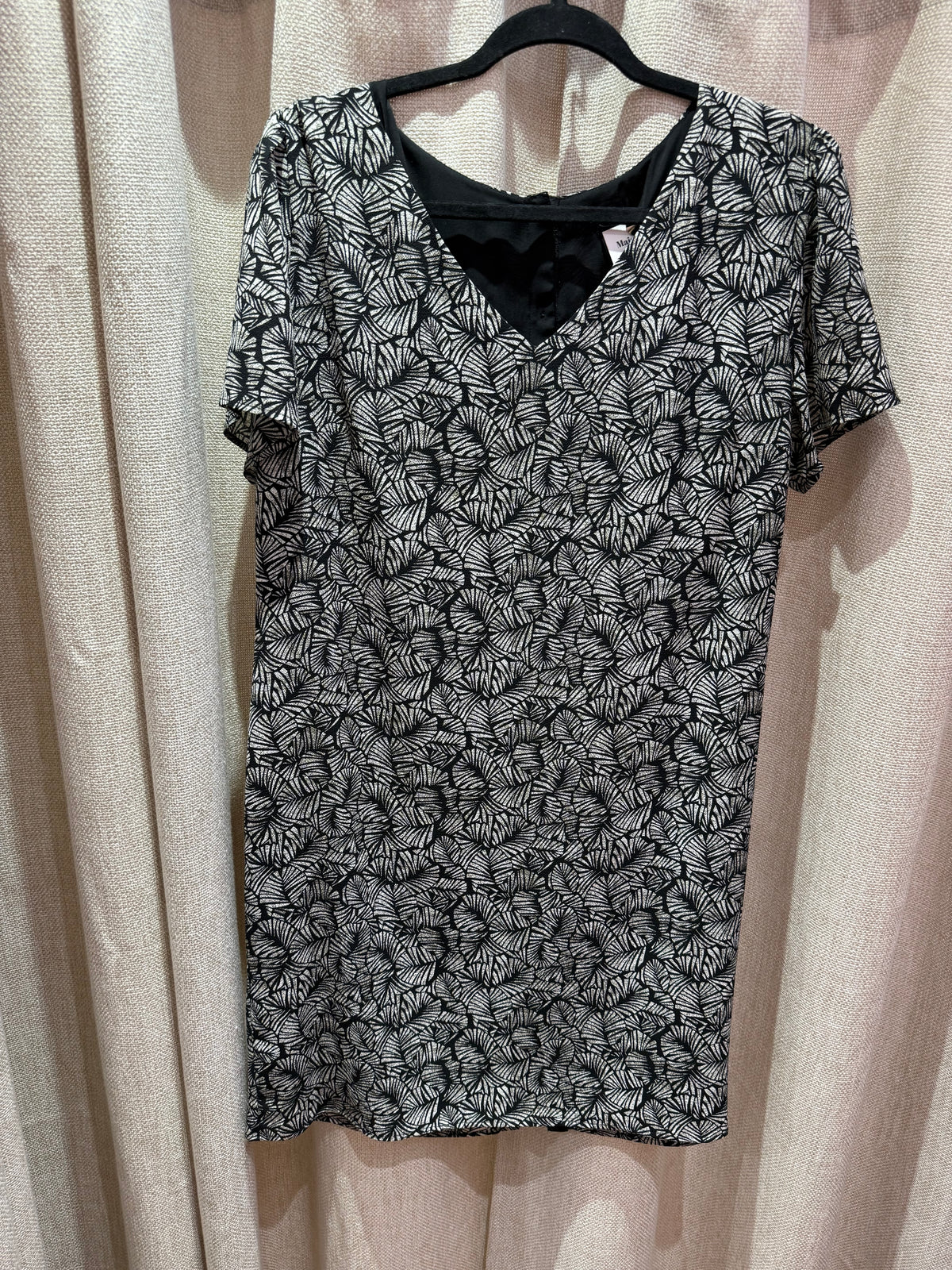 Robe noire et blanc feuille - IKKS - T.44
