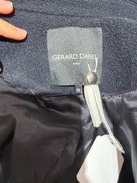 Manteau bleu nuit  Gérard Darel T.38 angora laine