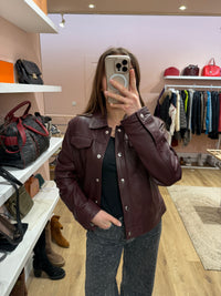Veste en cuir Caroll T.40/42