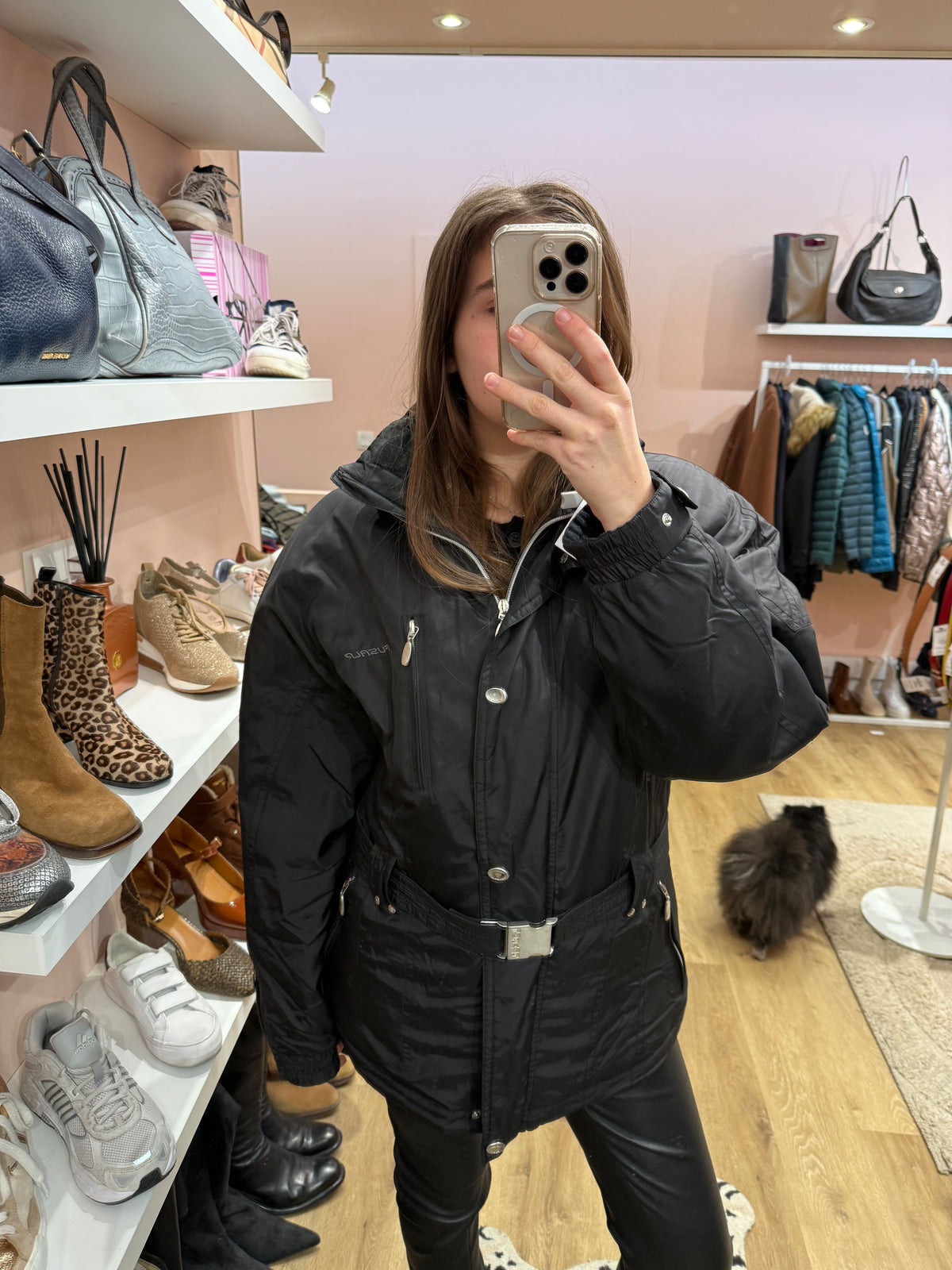 Doudoune Fusalp noire vintage T.L