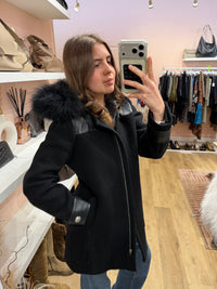 Claudie Pierlot - Manteau noir - T.36/38 12/10