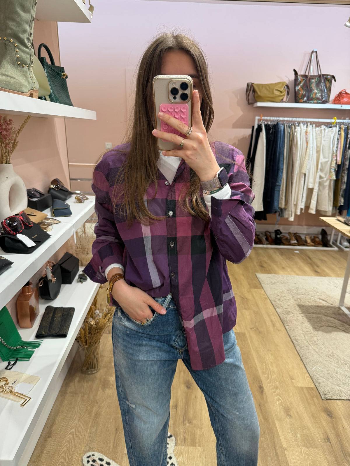Chemise violette Burberry t.L 04/06
