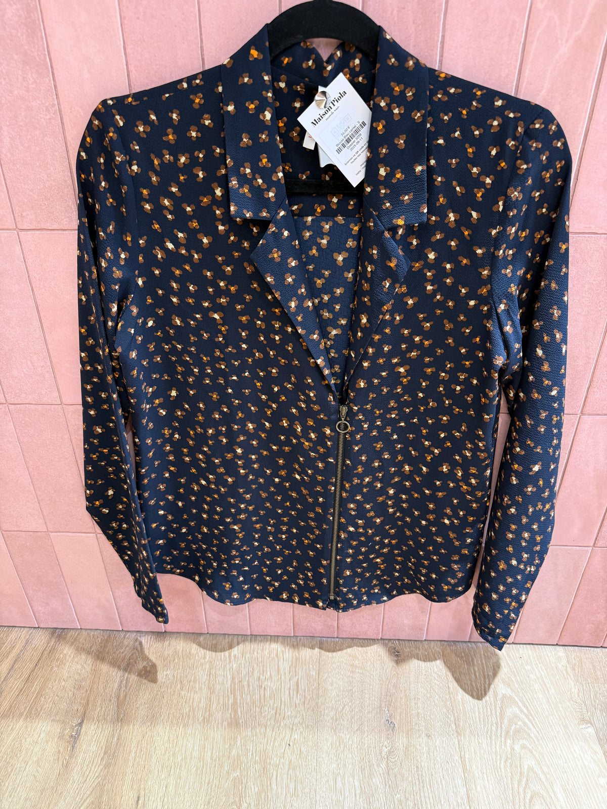 Blouse Bleu camel