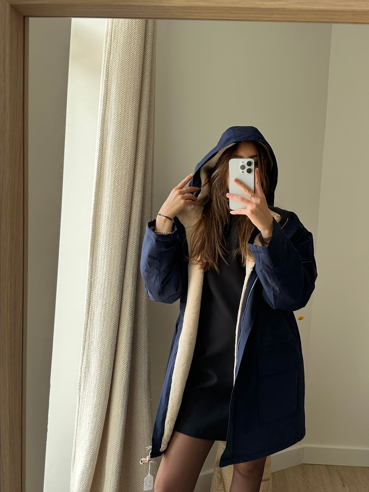 Manteau parka T.S/M bleu Laure max