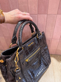Sac miu miu marron croco