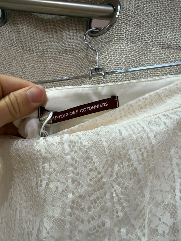 Jupe longue dentelle T.40 comptoir  08/07