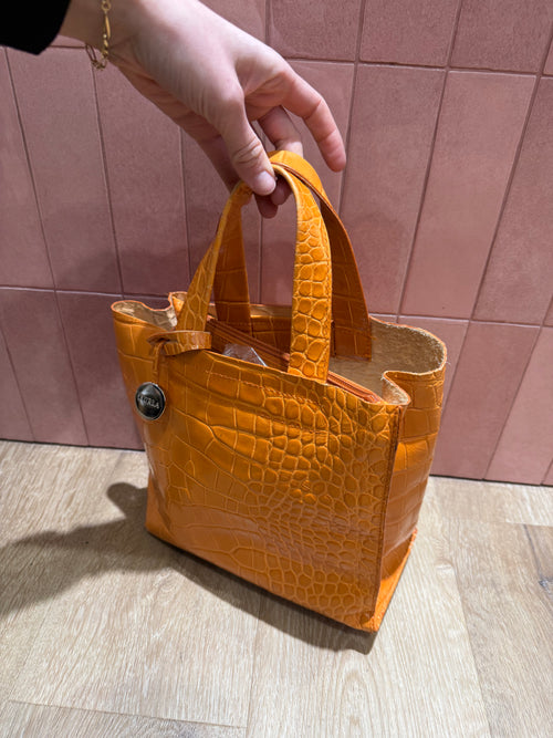 Sac Furla orange croco