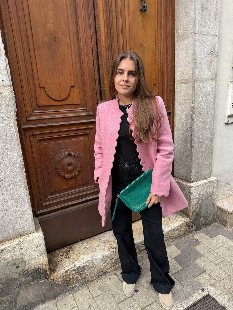 Manteau rose Naf Naf T.40