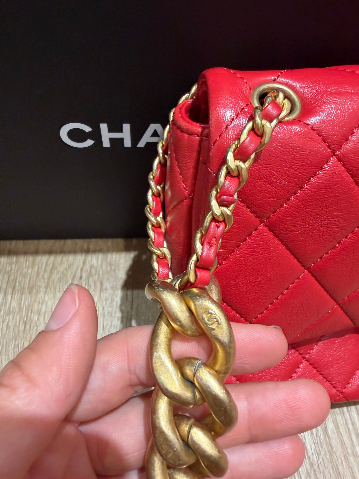 Sac Chanel timeless 27/10 rouge